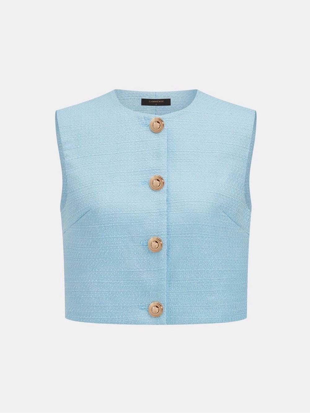 Sleeveless Textured Vest & Pleated Trousers Set - Picture 2 of 8